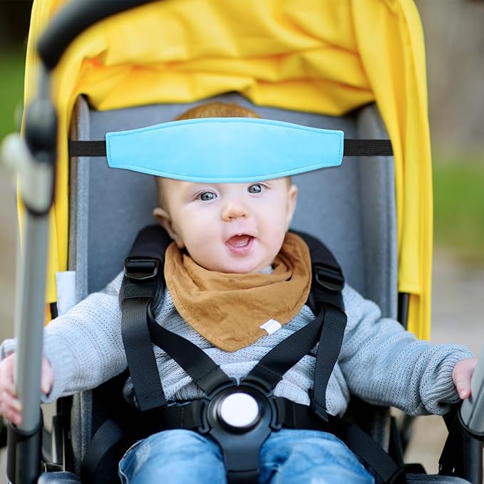 HESTYA 2 Pieces Baby Carseat Head Support Band Strap Headrest Stroller Seat Sleeping Headrest Neck Relief Head Strap Headband for Kids Children Toddler Infant(Fresh)