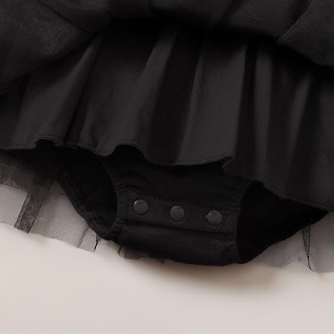 Magic Park 0-18M Infant Bodysuit Tutu Dress Baby Girl Romper Dress Toddler Solid Color Tulle Skirt Baptism Holidays Outfits