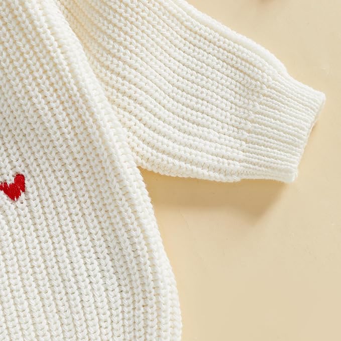 Mommy and Me Sweater Matching Family Outfit Long Sleeve Knit Sweater Pullover Mom and Baby Clothes