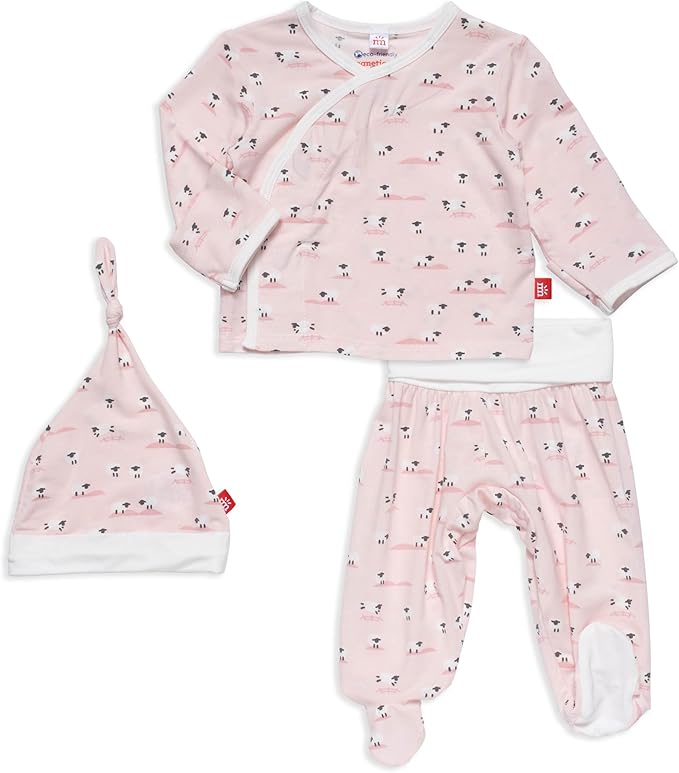 Magnetic Me Modal Newborn Take Home Kimono Set | Silky Soft Modal Fabric