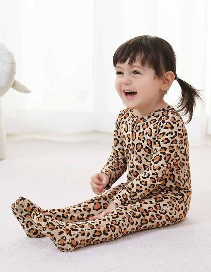 Baby Footie Romper Pajamas Unisex Newborn Infant Pjs Soft Rompers Viscose from Bamboo Sleepwear