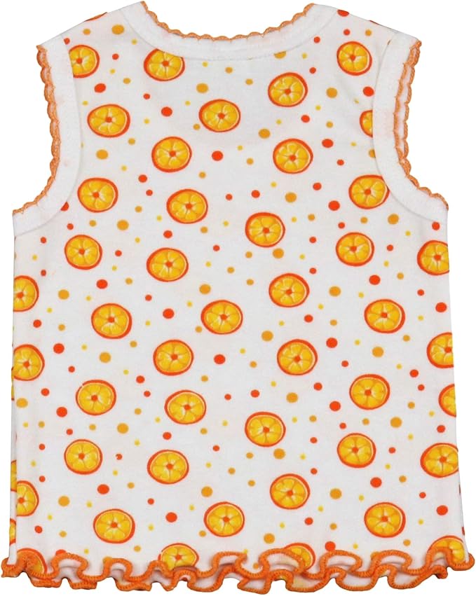 ToBeInStyle Girl's 4 Pack Ruffle Hem Cotton Tank Tops