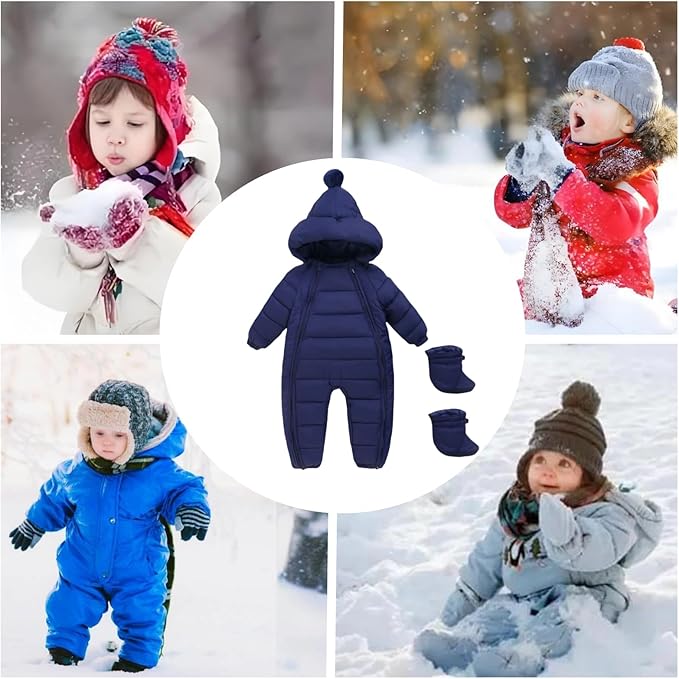 Ohrwurm Baby Cotton Down jackets Snow Wear Hoodie Jumpsuit Winter Double Zip Up Snowsuit