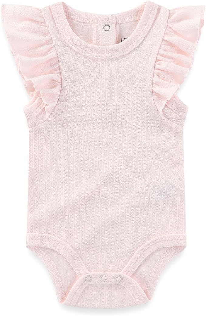 Baby Bodysuit and Pant Set Summer Ribbed Mix Match Infant Boy Girl Clothes Outfits