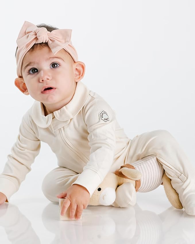 MON CHOU Baby Footie Pajama - Luxuriously Soft Pima Cotton Newborn Sleepers - Organic Cotton Baby Pajamas - Newborn Onesie