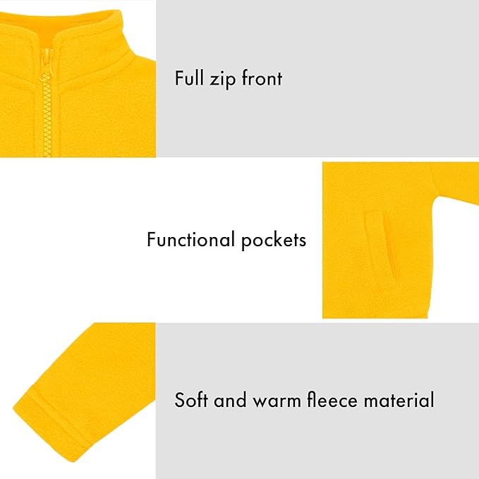 Creative Knitwear College Baby Polar Fleece Jacket-Team Logo, Multiple Colors, for Boys & Girls (12 Mos-8 Yrs)