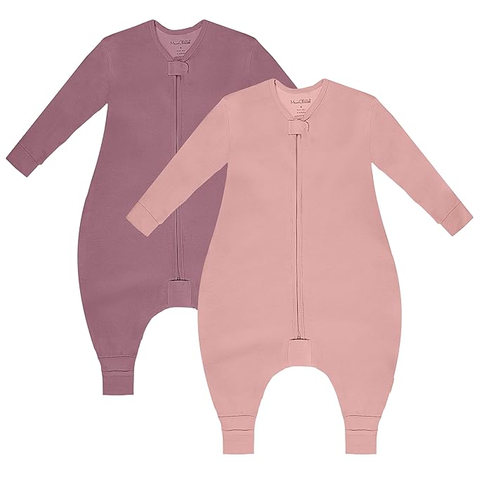 Mama Cheetah Toddler Sleep Sack with Feet, Long Sleeve 0.5 TOG Organic Cotton Baby Sleeping Bag with Legs, Wearable Blanket for Walkers w/ 2-Way Zipper, Toddler Blanket for Girls & Boys 3-4T