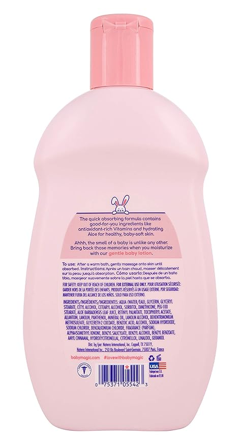 Baby Magic Gentle Baby Lotion 9oz Vitamins & Aloe Free of Parabens, Phthalates, Sulfates and Dyes, Camellia Oil & Marshmallow Root, 9oz (Pack of 3)