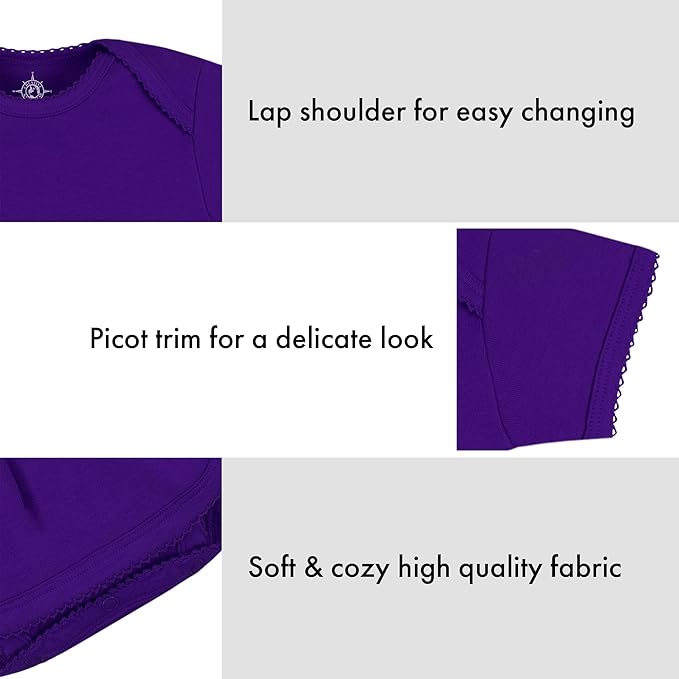 Creative Knitwear College Baby Picot Bodysuit Dress - Team Logo, Multiple Colors, for Baby Girls (0-24 Months)