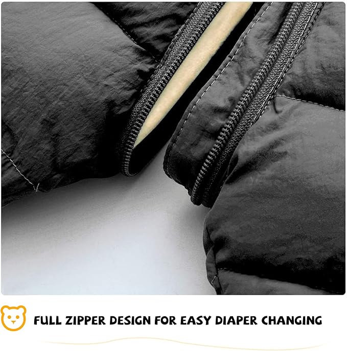 XMWEALTHY Baby Clothes Cute Infant Toddler Snowsuit Warm Newborn Boy Girl Winter Coats Hooded Zip Jumpsuit