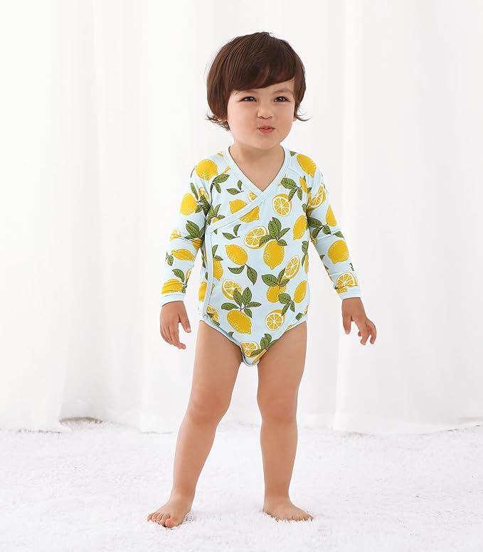 Baby Viscose from Bamboo Bodysuit for Boys Girls Long Sleeve Romper Soft Outfits for Infant One-Piece Cute Clothes