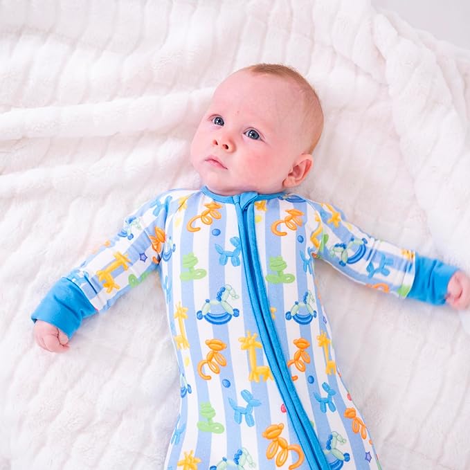 LollyBanks Baby Pajamas, 2-Way Zipper Infant Romper, 95% Viscose Made from Bamboo and 5% Spandex, Baby Sleepers