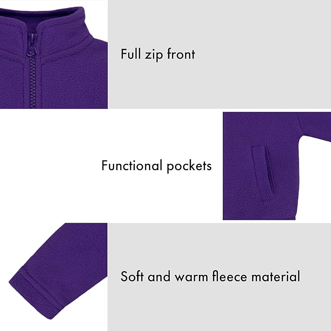 Creative Knitwear College Baby Polar Fleece Jacket-Team Logo, Multiple Colors, for Boys & Girls (12 Mos-8 Yrs)