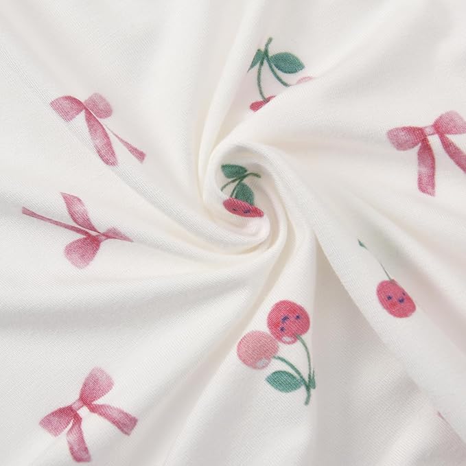 Baby Footed Pajamas with Mittens Rayon from Bamboo 2pcs Newborn Infant 2-way Zipper Pjs Cute Sleeper Outfit