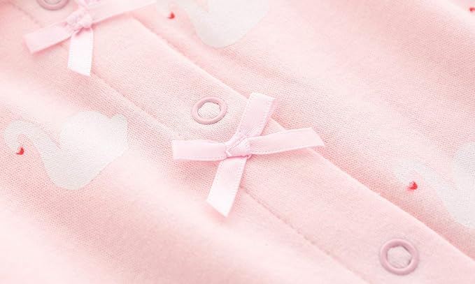 Baby One Piece Romper Soft Cotton Sleepwear Footed Jumpsuit for 0-12 Month Infant