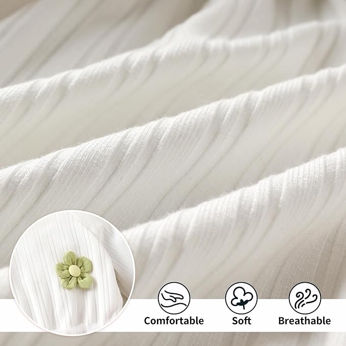 YOUNGER TREE Newborn Baby Girl Romper Dress Outfits Long Sleeve Floral Tutu Bodysuit with Leggings Hat Infant Fall Clothes