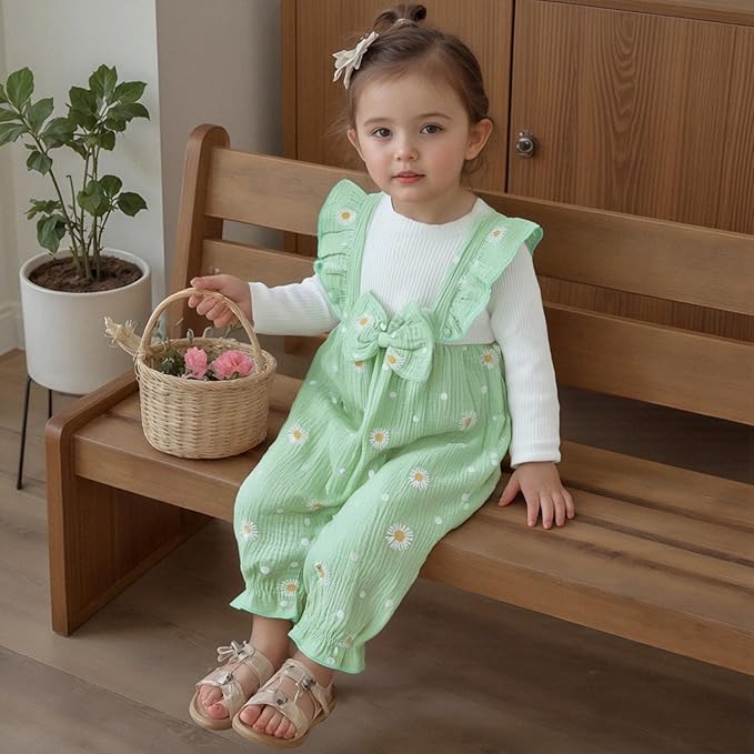 Newborn Baby Girl Clothes Corduroy Floral Bow O Neck Long Sleeve Romper Infant Jumpsuit Cute Outfits Headband