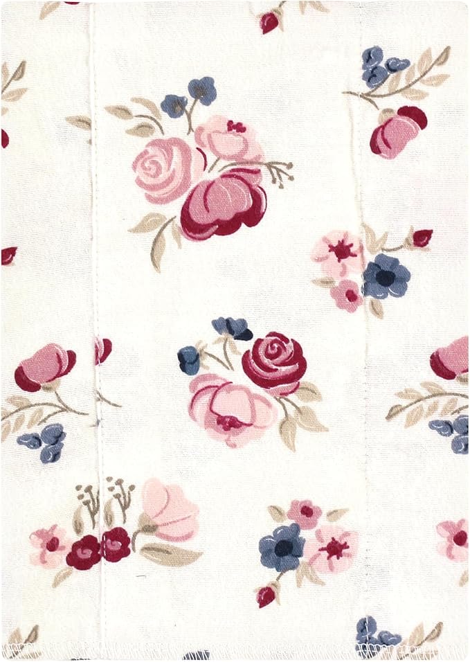Luvable Friends Hudson Baby Flannel Burp Cloths 7pk, Blush Rose Floral