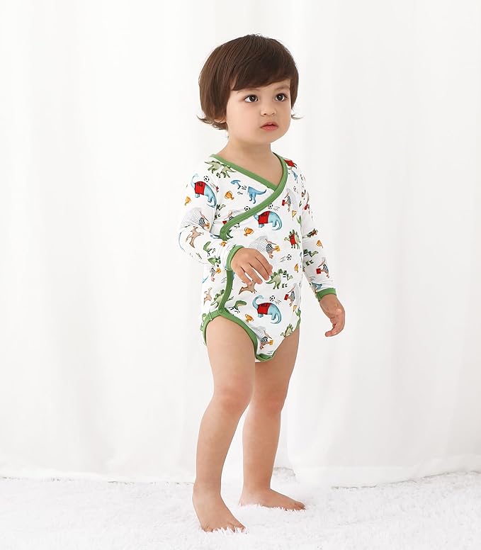 Baby Viscose from Bamboo Bodysuit for Boys Girls Long Sleeve Romper Soft Outfits for Infant One-Piece Cute Clothes