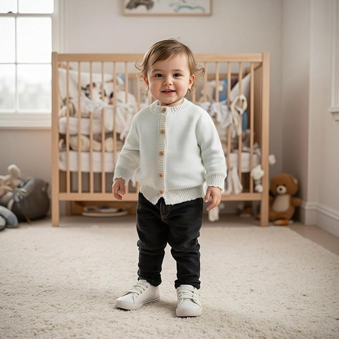 Baby Girl Cardigan Sweater Long Sleeve Button Up Knit Sweatshirt Jacket Toddler Baby Girl Fall Outfits