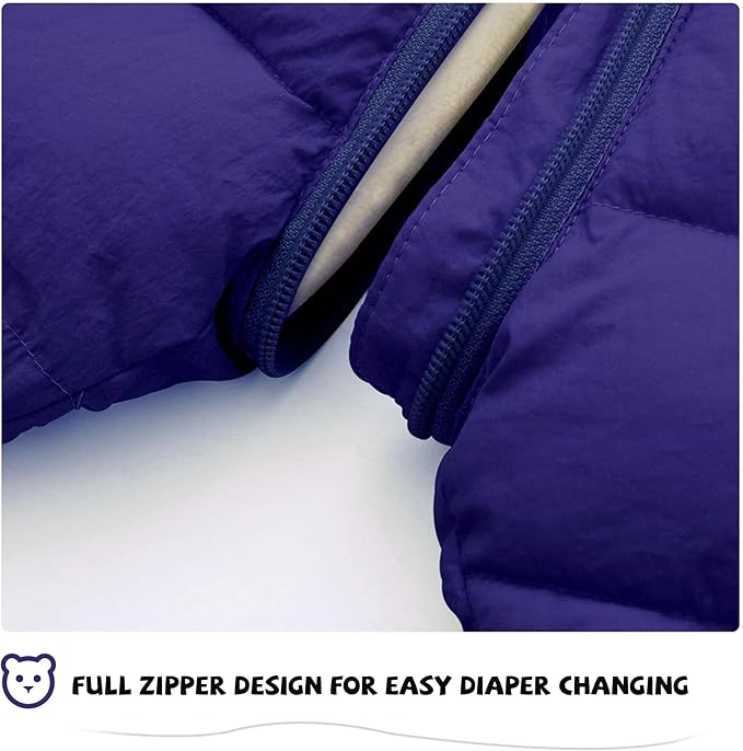 XMWEALTHY Baby Clothes Cute Infant Toddler Snowsuit Warm Newborn Boy Girl Winter Coats Hooded Zip Jumpsuit