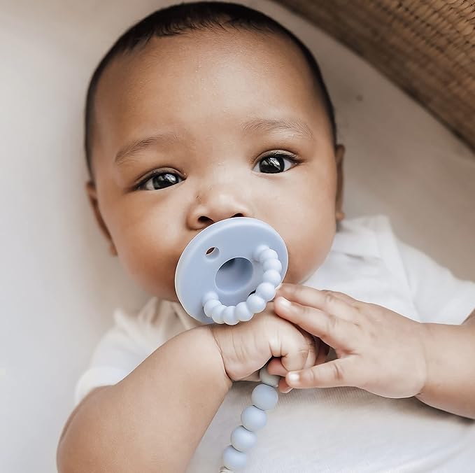 Ryan & Rose Cutie PAT Pacifier Teether (Stage 2, Blue)