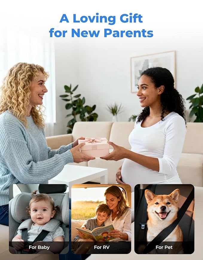 BM2A Baby Car Camera – 3X Zoom to See Baby Clearly, 5.2" 1080P Display & Auto IR Night Vision, Rear-Facing View Monitor, Easy Install for Parents & Pet Owners