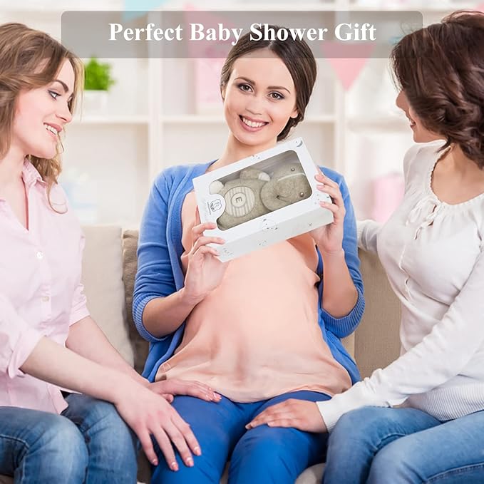 COTTONEBEBE Baby Toys, Stuffed Animal Toy with Lullaby Music for Infant Babies 0 3 6 12 to 36 Months Boy & Girl,Ideal Gift for Newborn (Little Elephant, Cotton)