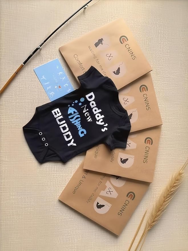 Cnins Funny Baby Bodysuit & Daddy Matching Cotton Outfit for Wild One 1st Birthday, Unisex Newborn Infant Clothes 0-24M