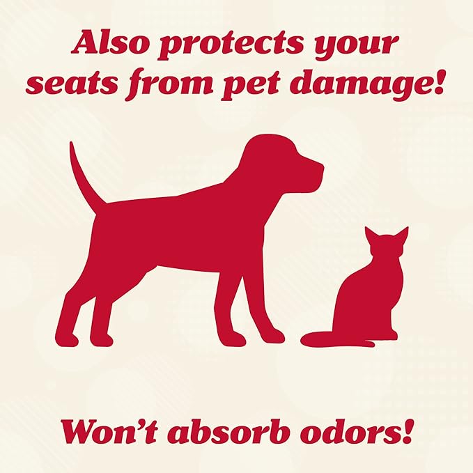 Lusso Gear Car Seat Protector for Baby Car Seat - Thick Padding - Seat Protector Under Baby Car Seat with 2 Mesh Storage Pockets - Black Waterproof Baby Car Seat Protector - Non-Slip Padded Backing