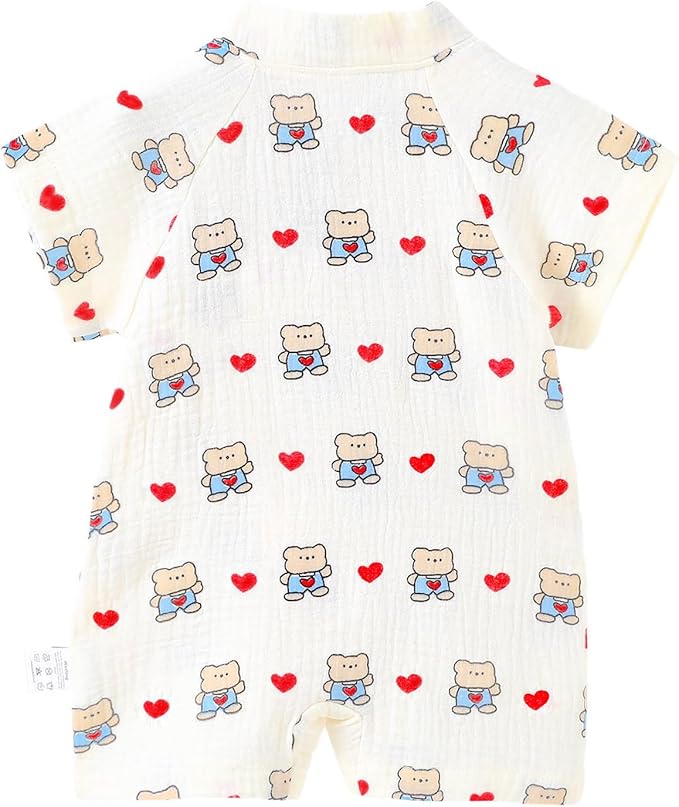 Kimono Robe Newborn Cotton Yarn Robe Baby Romper Infant Japanese Pajamas…