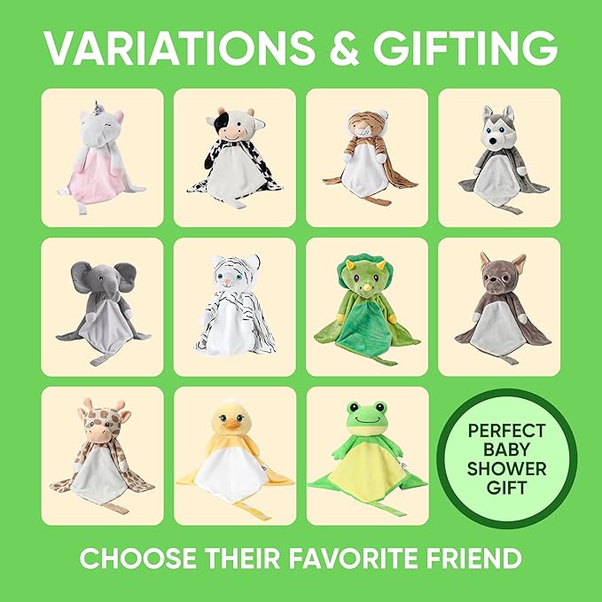 Snuggle Baby Plush Frog Sleep Soother, Green and Yellow Lovey with White Noise and Lullaby Functions for Infants and Toddlers