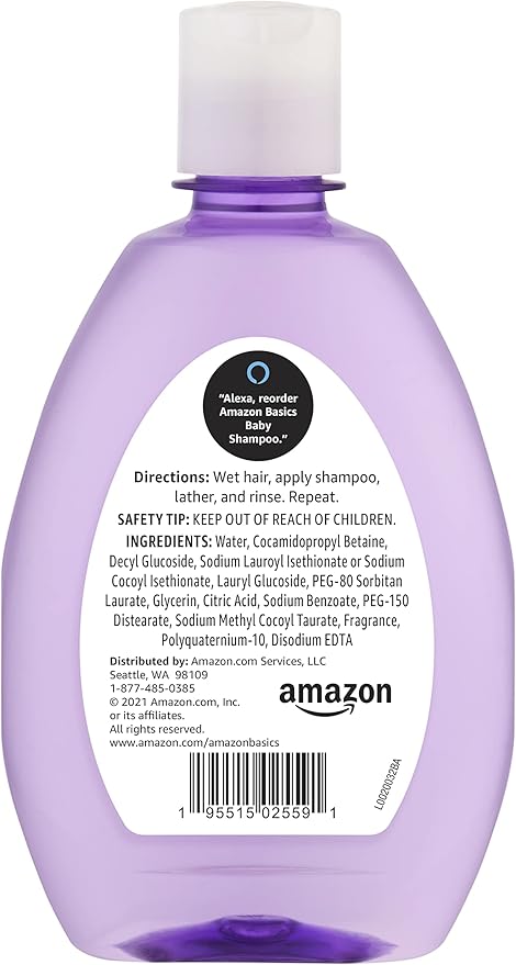 Amazon Basics Baby Shampoo, Lavender & Chamomile Scented, 13.60 Fl Oz (Pack of 1)
