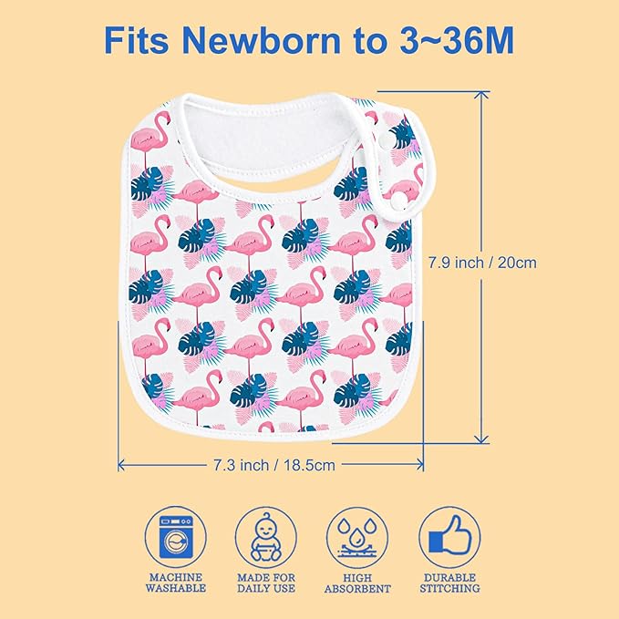 Baby Bibs Soft and Absorbent Organic Cotton Bandana Drool Bibs Set for Boys Girls Newborn 0-36 Months