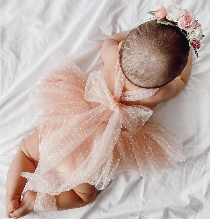 Sasaerucure Infant Baby Girl Summer Outfits Sleeveless Dress Romper Lace Tutu Onesie One Piece Ruffle Bodysuit