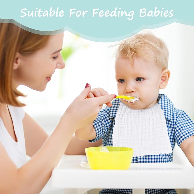 HIPHOP PANDA 10 Pack 6-Layers Muslin Burp Cloths Large - Durable 100% Cotton - Extra Absorbent and Soft Boys & Girls Rags for Newborn Registry (White+Sakura Series, 20" X10")