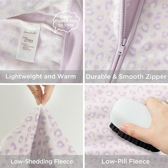 DAVE&BELLA Toddler Printed Polar Fleece Jacket, Zip Up Lightweight Outerwear for Kids Boys Girls Fall Spring Coat 2-9 Years