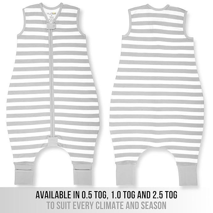 Mama Cheetah Toddler Sleep Sack with Feet in 1.0 Tog Organic Cotton for Boys and Girls, Baby Sleep Bag with Legs and 2-Way Zipper, Early Walker Medium