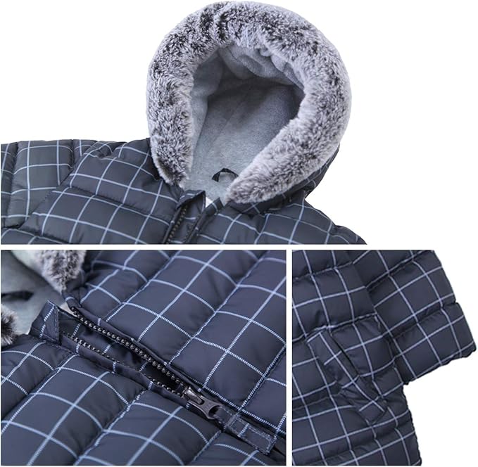 Rokka&Rolla Baby Boys' Water-Resistant Fleece Lined Puffer Jacket Winter Coat for Newborn Infant Toddler