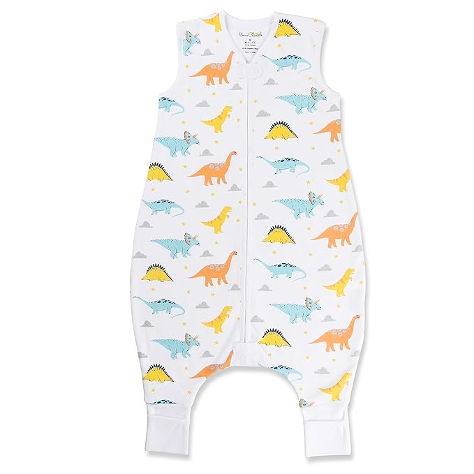 Mama Cheetah Toddler Sleep Sack with Feet 3T-4T, 1.0 TOG Organic Cotton Baby Wearable Blankets with Legs, Baby Sleeping Bag for Walkers, Early Walker Large