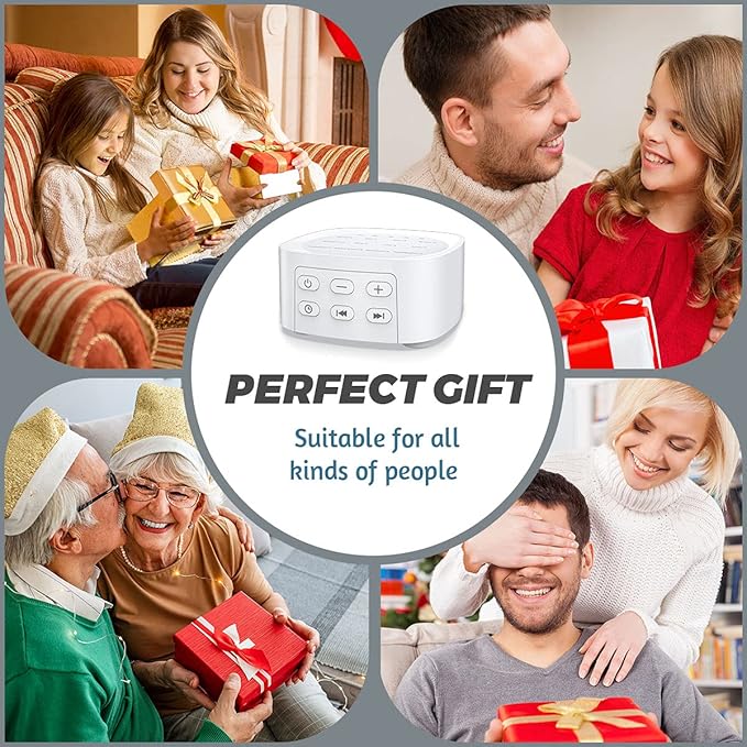 Sleepbox Sleep White Noise Sound Machines with 25 Soothing Sounds 36 Volume Levels 5 Timers Visible Sound Catalog Portable Size Memory Function for Home Office and Travel