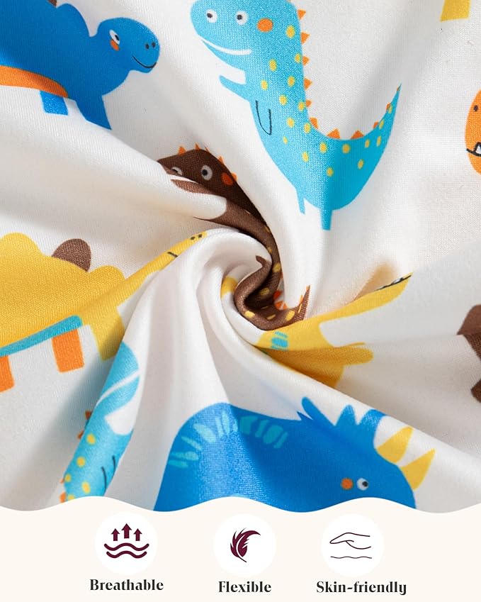 Baby Boy Swimsuit UPF 50+ Sun Protection Rash Guard Swimwear Zipper One Piece Toddler Boy Bathing Suit With Hat