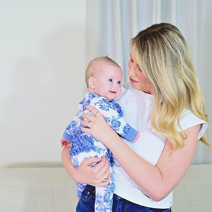 LollyBanks Baby Pajamas, 2-Way Zipper Infant Romper, 95% Viscose Made from Bamboo and 5% Spandex, Baby Sleepers