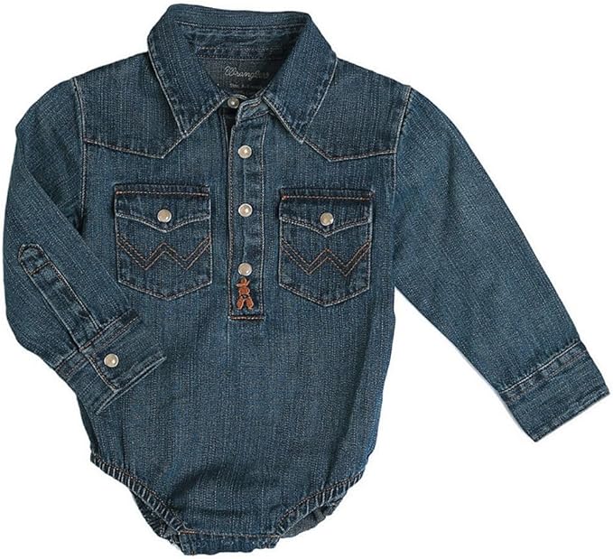 Wrangler Infant & Toddler Long Sleeve Denim Bodysuit