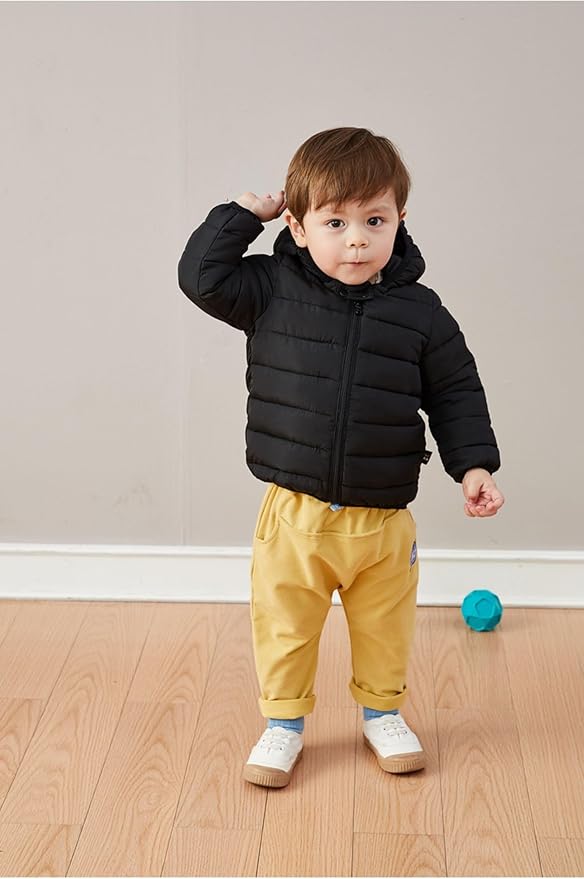 UPlee 3M - 3T Baby Girls Boys Winter Coats for Toddlers Lightweight Puffer Jacket Kids Down Alternative Outerwear