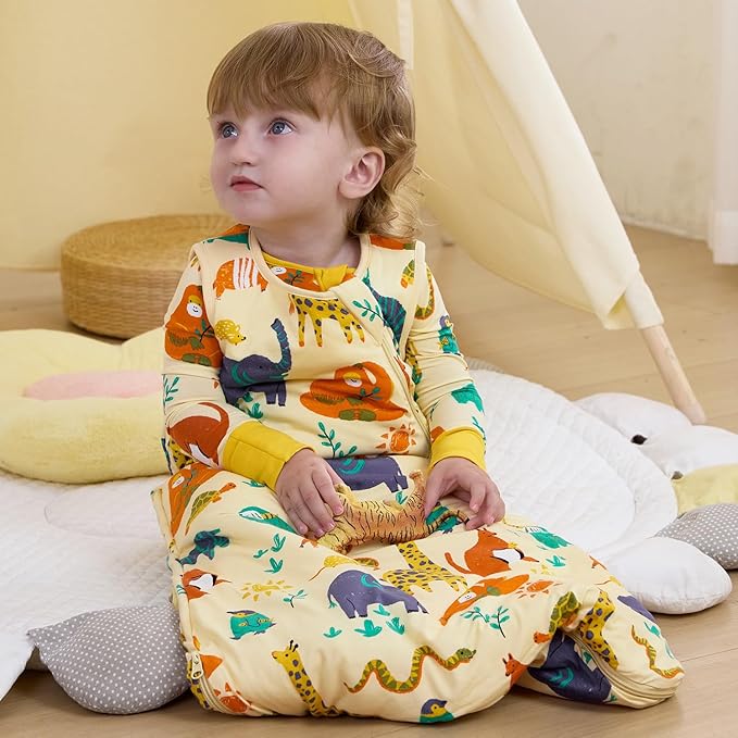Bamboo Viscose Sleep Sack for Babies and Toddlers 1.0 Tog Wearable Blanket 2-Way Zipper Baby Shower Gifts