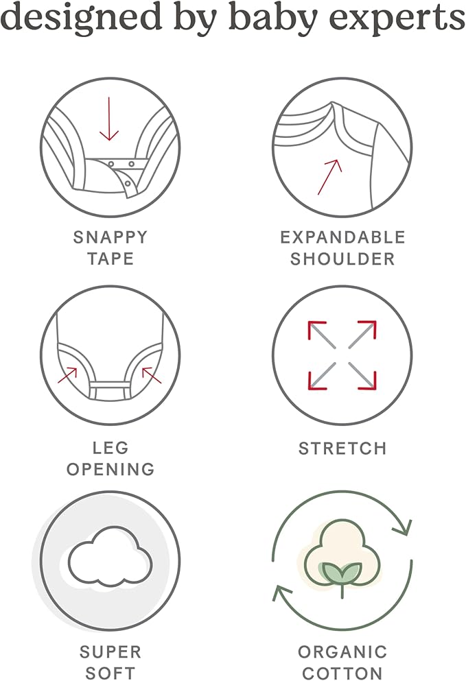 HUGGIES unisex-baby 5-pack Everyday Bodysuit