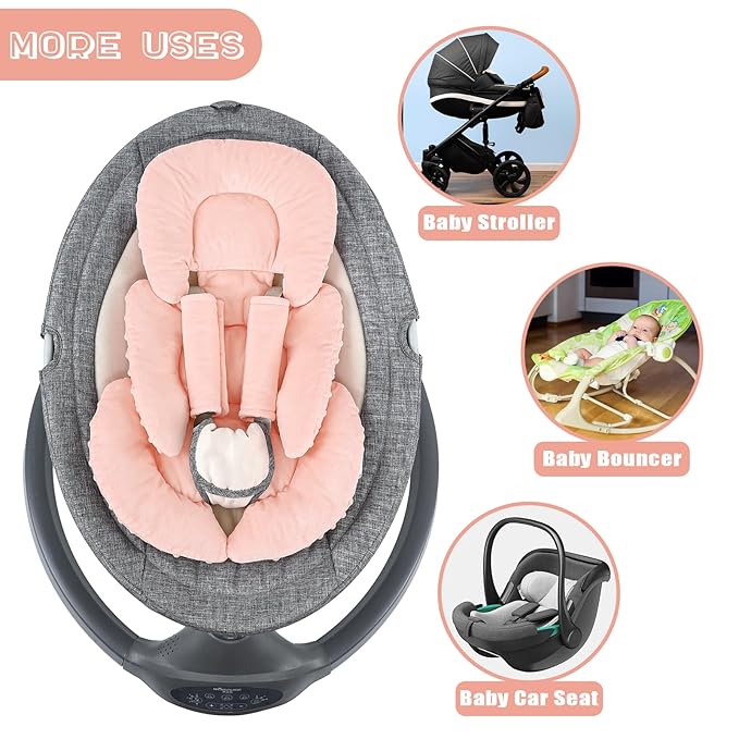 GFU Infant Stroller mat, Fits for Stroller, Swing, Orange