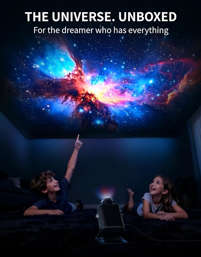 Astronaut Galaxy Projector Full-Room Immersive 3D Star Projector, Space Galaxy Projector, Large Area Home Planetarium Night Light Projector with HD Soft Light for Stress Relief Gifts Valentines Decor