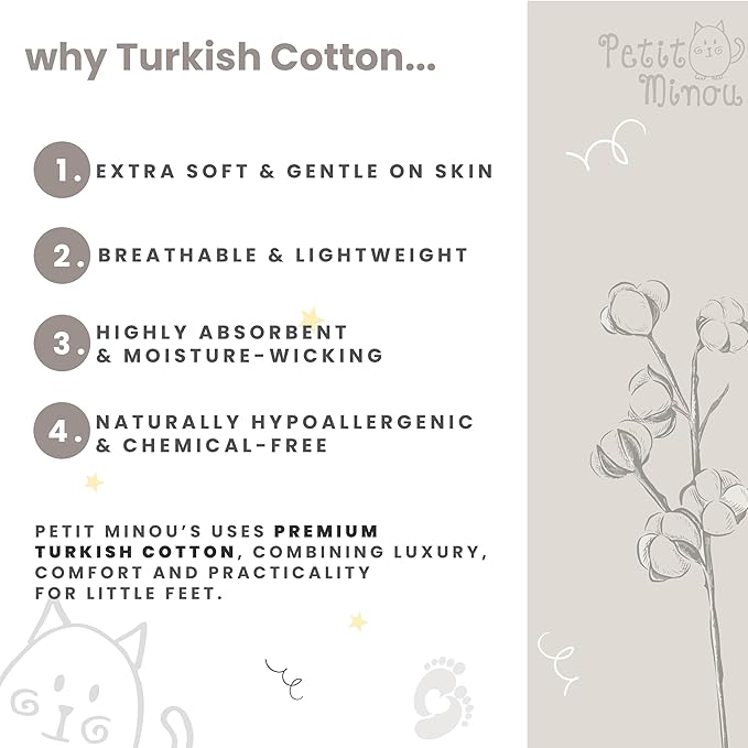 Bella Baby & Toddler Seamless-Toe Turkish Cotton Crew Socks (6-Pack)